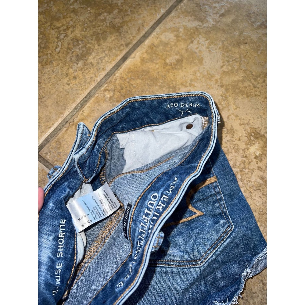 American Eagle Jean High Rise Shortie 00 - Picture 3 of 3